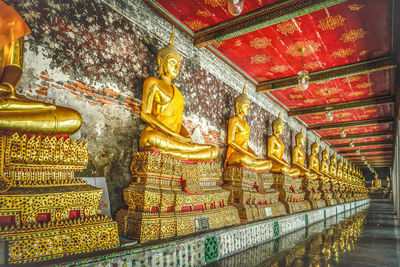 Buddha statue in temple outside building