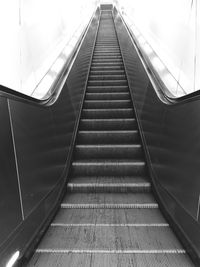 Low angle view of escalator