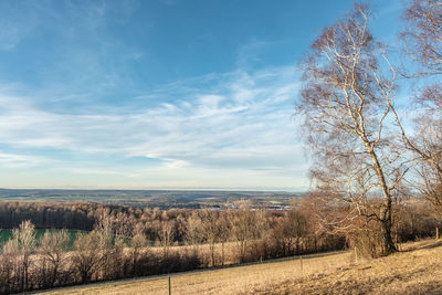 Scenic view of land against sky