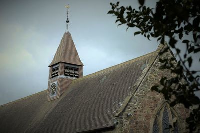 Low angle view of temple against sky