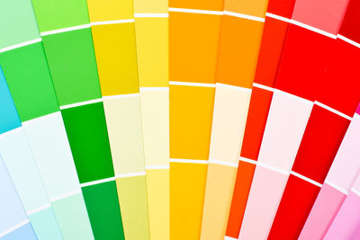 Full frame shot of multi colored color swatches