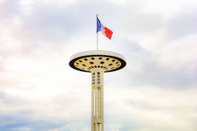 Low angle view of ferris wheel against sky