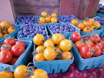 Fruits for sale at market stall