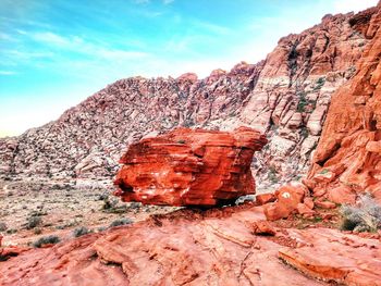 Rocky landscape against the sky