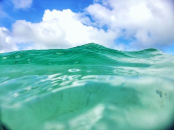 Close-up of sea against sky