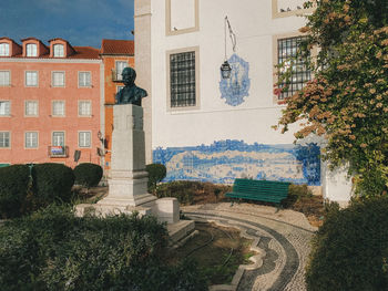 High angle view of building