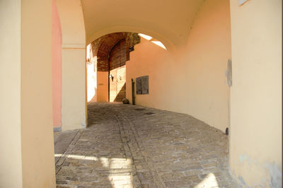 Narrow corridor of building
