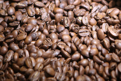 Full frame shot of roasted coffee beans