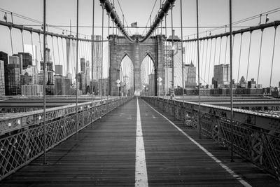 Suspension bridge against sky