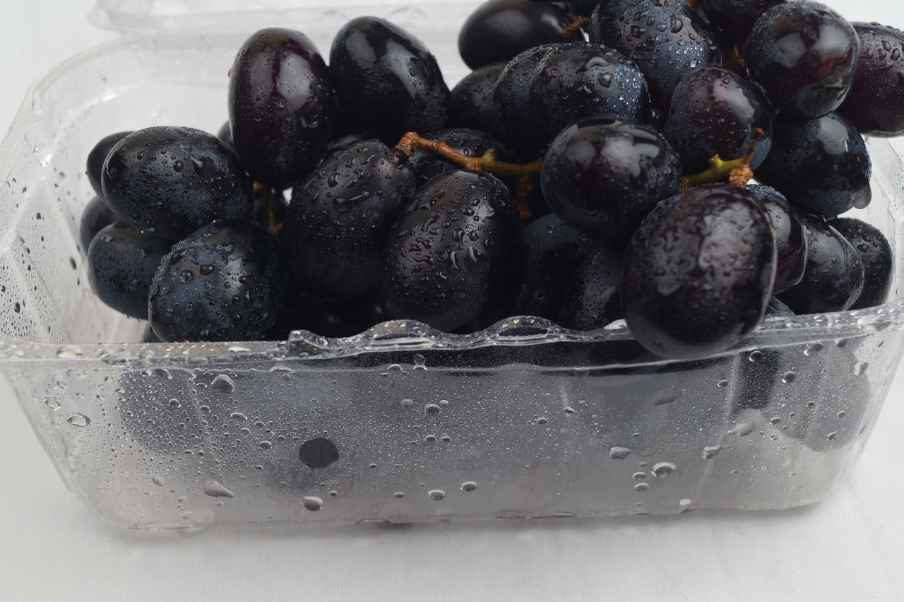 HIGH ANGLE VIEW OF FRESH FRUITS IN PLATE