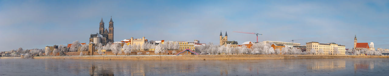 Panoramic view of buildings against sky