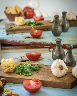 Close-up of food on table