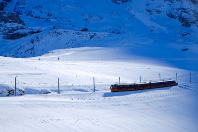 Scenic view of snow covered landscape