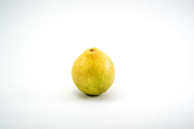 Close-up of apple against white background