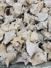 Full frame shot of bread for sale in market