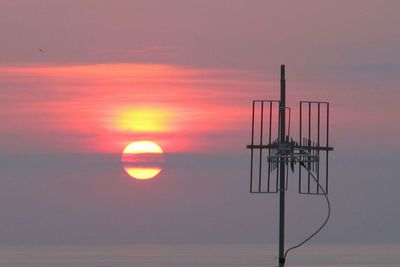 Scenic view of sunset over sea