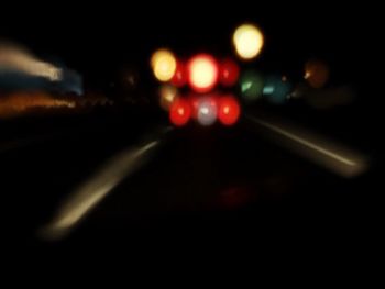 View of road at night