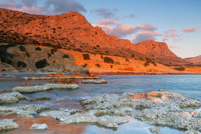 Coastal landscape near goudouras village in southern crete.