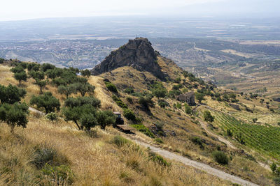 High angle view of landscape against sky