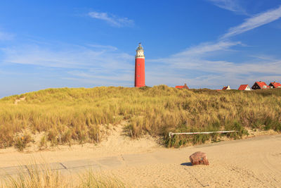 Scenic view of lighthouse against sky