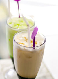 Close-up of drink on table