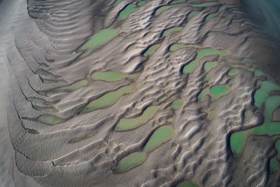 High angle view of sand