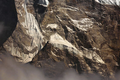 Reflection of mountain in water