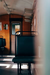 Empty seats in train