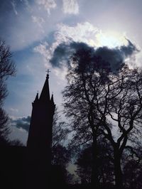 Low angle view of church against sky