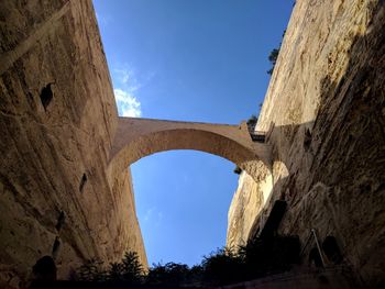 Low angle view of old ruins