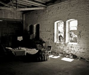 Interior of abandoned building