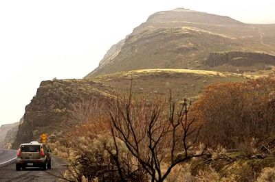 Road passing through mountains