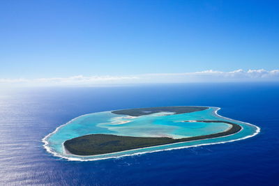 Scenic view of tropical island