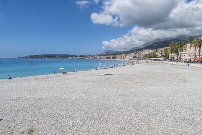 The beach of menton in france
