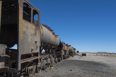 The famous train cemetery in uyuni / bolivia