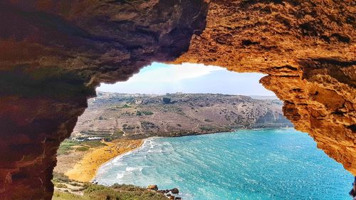 Rock formations by sea