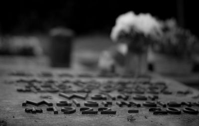 Close-up of chess board