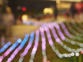 Defocused image of illuminated lights