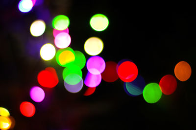 Defocused image of illuminated lights