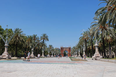 The arc dethe arc de triomf, a triumphal arch in the city of barcelona  spain.