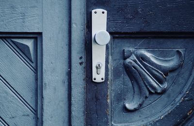 Close-up of closed door