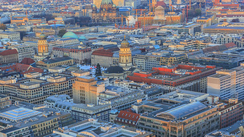 High angle view of cityscape