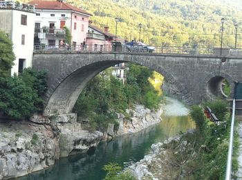 Bridge over river in city