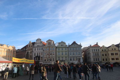 People walking in city