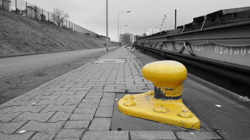 Yellow cityscape against sky