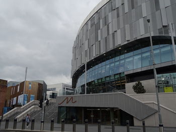 Low angle view of modern building against sky