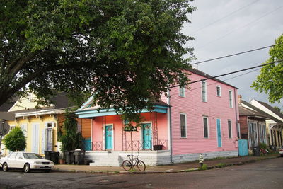 Road with buildings in background