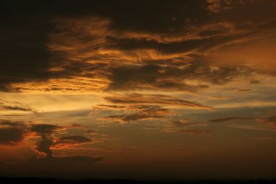 Dramatic sky over landscape