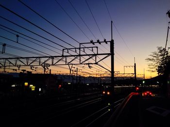 Railroad tracks at dusk