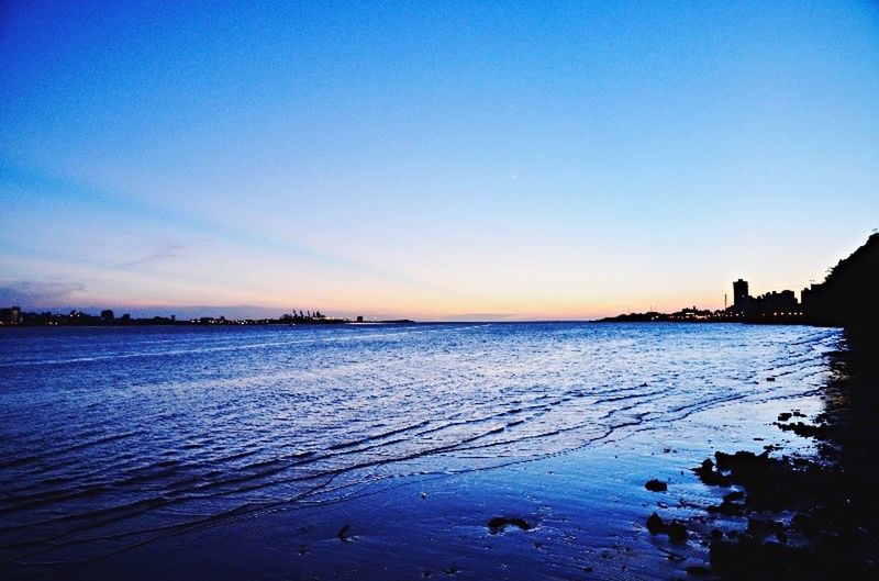 VIEW OF SEA AT SUNSET